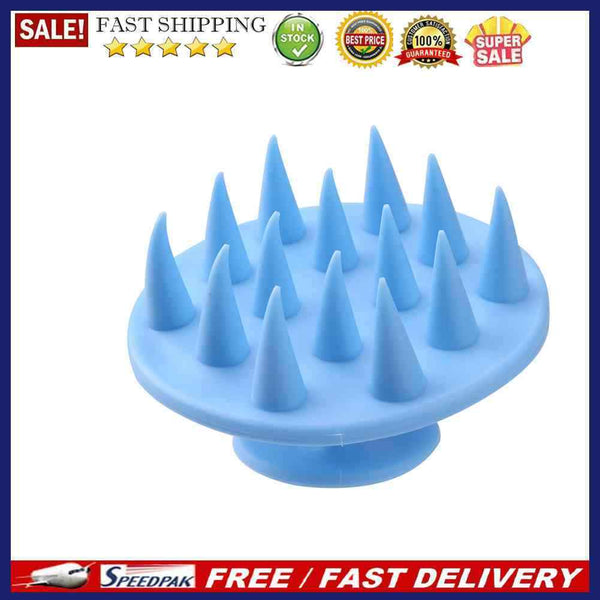 Pointed Tip Silicone Scalp Shampoo Massage Brush Comb Head Therapy Cleaning