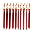 #A 10pcs Three-sided Peg Aluminum Alloy Awning Canopy Tent Nails for Camping Hik