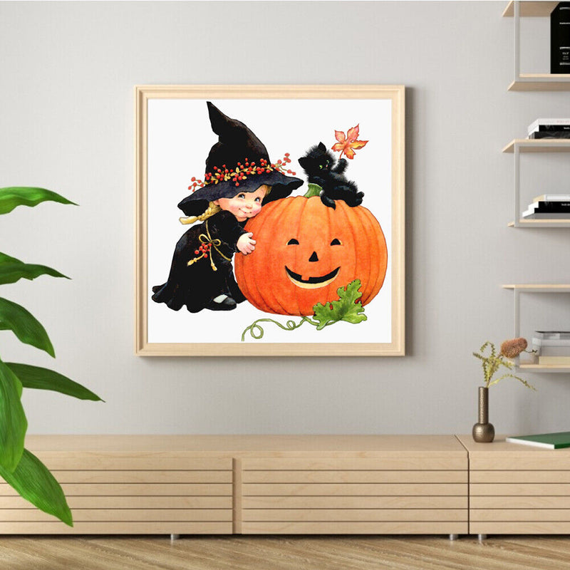 Diamond Painting 5D Full Round Drill Mosaic DIY Halloween Pumpkin Home Decor Kit