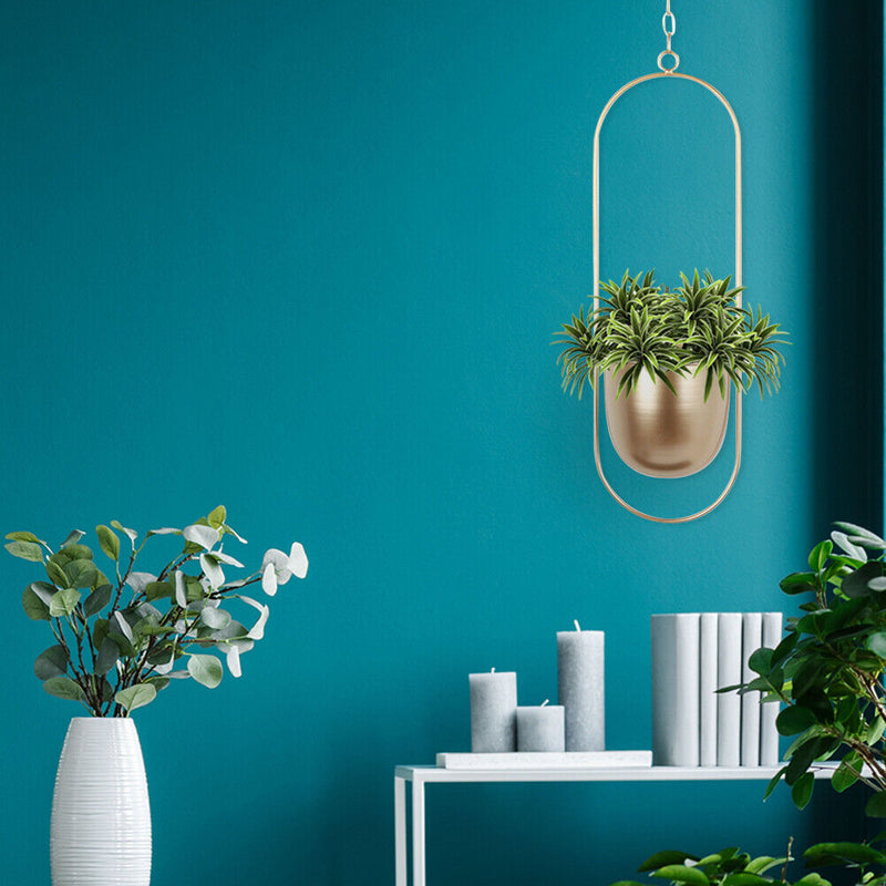 Succulent Chain Hanging Basketball Garden Nordic Chain Swinging Flower Pots Holder