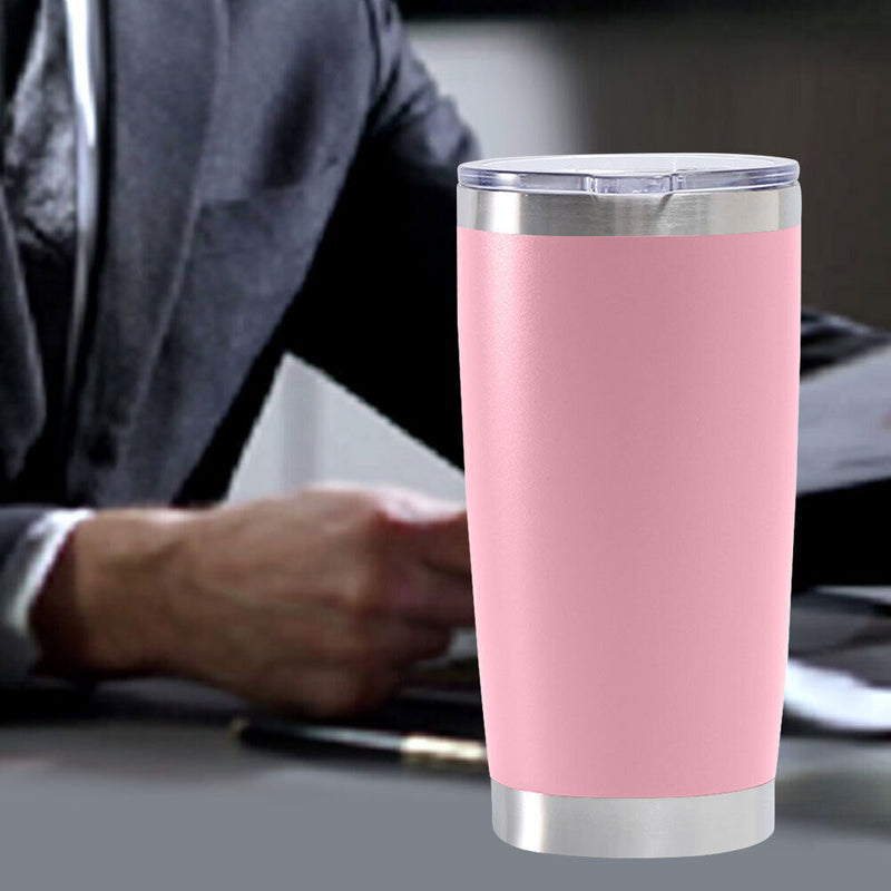 Thermal Car Mug Cup Stainless Coffee Vacuum Insulated Water Bottle (Pink)