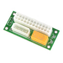 2pcs ATX 24Pin to SATA Molex 4Pin Dual PSU Power Card