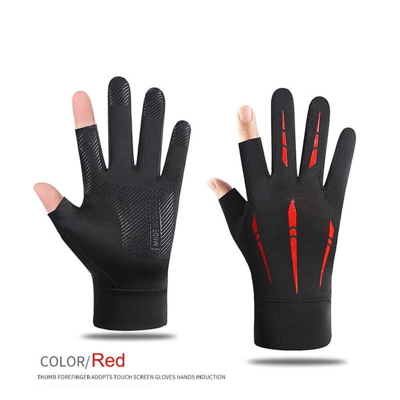 Summer Sport Cycling Gloves Women Men Bicycle Riding Two Finer Cuts Mittens