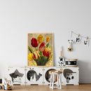 Canvas Paint By Numbers Tulips Flower Oil Hand Painted Drawing Kit Home Decor