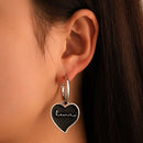 Fashion Alloy Love Letter Stud Earrings Hanging Drop Earring Female Jewelry