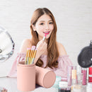 PU Leather Makeup Brush Storage Box Holder Make Up Pen Tube Container Organ