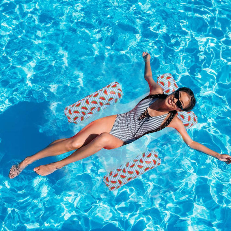 PVC Water Hammock Float Lounger Pool Inflatable Recliner Chair (Watermelon)