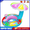 Baby Swimming Ring Cartoon Inflatable Infant Toddler Float Circle (Blue)