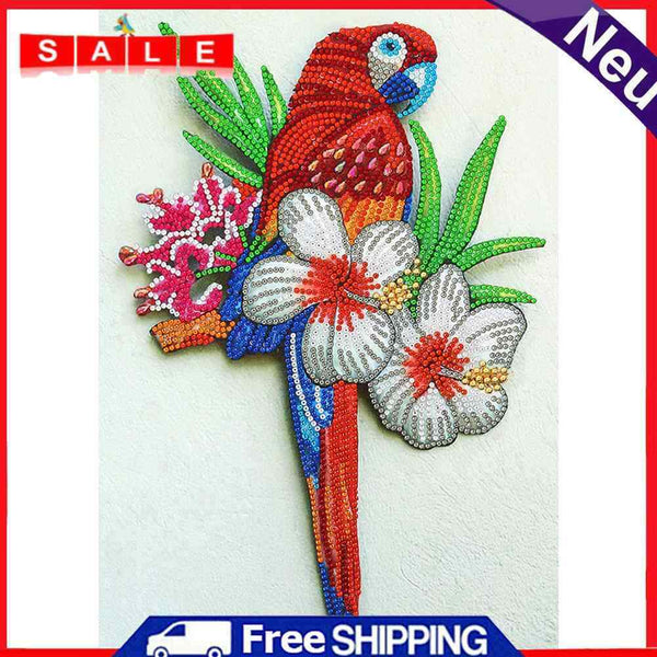 DIY Parrot Partial Special Shape Diamond Painting Picture Crafts Animal Art Gift