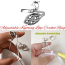 Household Crochet Loop Adjustable Knitting Women Alloy Opening Peafowl Ring