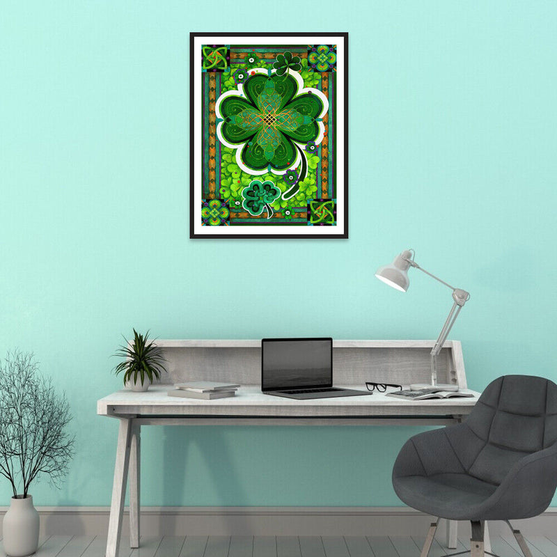 5D DIY Full Drill Diamond Painting Lucky Flower Cross Stitch Embroidery Mosaic