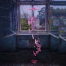 Butterfly Bell Wind Chimes Creative Home Yard Garden Hanging Decor(Pink)