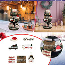 Christmas Sign Wood Table Decoration Farmhouse Tiered Tray Decor Ornament~