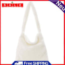 Fashion Women Plush Leopard Love Heart Large Capacity Dead Shoulder Bag Handbags
