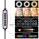 Light RGB LED 10 inch Ring Fill Light with Tripod Stand For TikTok Youtube