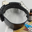 50pcs Air Fryer Liner Mat Wood Pulp Steamer Paper Oven Baking Mats (White)