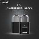 Anytek L34 Smart Fingerprint Padlock USB Rechargeable Door Suitcase Lock Newly