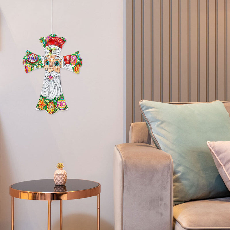 Creative Cross Christmas Home Decoration Pendant Single-Sided Point Drill (3)