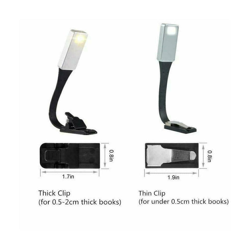 USB Rechargeable LED Book Light Flexible Clip On Book Light Lamp Night 1 Z4D0