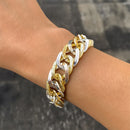 Fashion Pendant Steampunk Link Chain Necklace Cuban Chunky Chain Bracelet