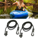 2PCS Kayak Canoe Paddle Leash Clips Safety Fishing Rod Holder Lanyard Q6K8