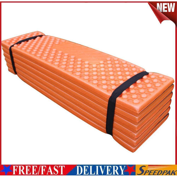 Folding Soft Mats Outdoor Camping Moisture-proof Cushion (Orange Black) #F