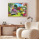 Canvas Paint By Numbers Garden View Oil Hand Painted Kit Home Decor (S1117)