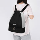 Drawstring Swimming Backpack Sports Bag Waterproof Pool Dry Wet Bag (Black)