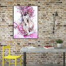 Painting By Numbers DIY Flower Horse Hand Painted Canvas Oil Art Picture Kit