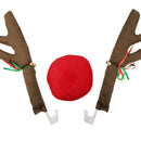 Christmas Car Deer Antlers Nose Horn Costume Truck Holiday Decor (A Brown) Newly