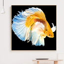 DIY Diamond Goldfish Full Round Drill Mosaic Wall Art Picture of Rhinestone