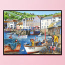 Full Embroidery 11CT Cross Stitch Stamped Kits Seaside Town DIY Decorative Craft