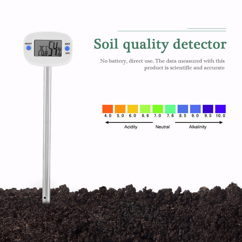 LCD Soil Thermometer Hygrometer Probe Electronic Temperature Humidity Meter