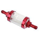 8mm CNC Aluminum Gas Fuel Oil Filter for ATV Dirt Pit Bike Motocross(Red) Newly