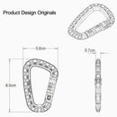 5 Pcs Plastic Carabiner D-Ring Key Chain Clip Hook Camping Buckle Accessories