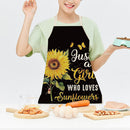 Linen Sunflower Print Women Men Dinner Party Kitchen Cooking Aprons Bibs