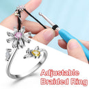 Knitting Tools Thimble Ring Finger Wear Crown Knitting Loop Crochet Yarn Guides