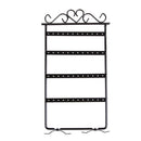 Earrings Necklace Ear Studs Jewelry Display Rack Metal Stand Holder(Black)