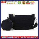 Retro Women Pure Color Alligator Pattern 2pcs Composite Bags Crossbody Bag Purse