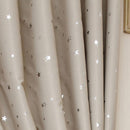 Full Blackout Shading Stars Bedroom Balcony Curtains Hook Grommet Purdah(1)