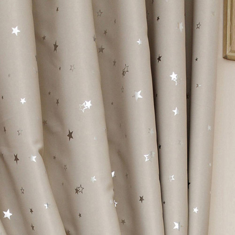 Full Blackout Shading Stars Bedroom Balcony Curtains Hook Grommet Purdah(1)