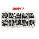 200pcs 10 Values Transistor Assortment BC327-BC558 Diode Assort Kit with Bo