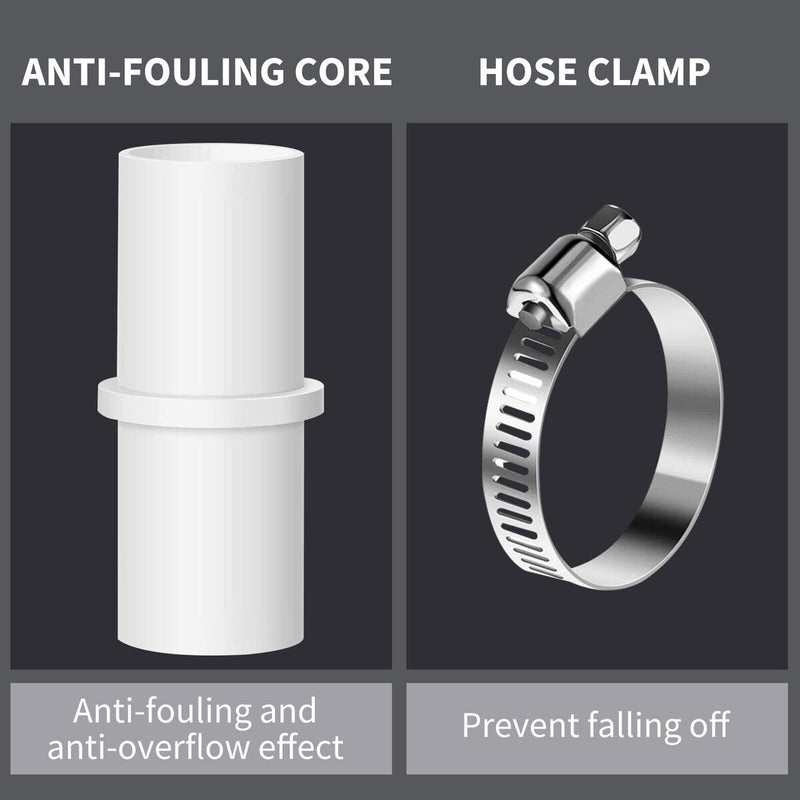 Drain Hose Connectors 2pcs Washing Machine Hose Extension + 4 Hose Clamps