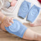 1 Pair Cotton Baby Smile Face Knee Guard Toddler Crawling Knee Pads (Blue) Newly