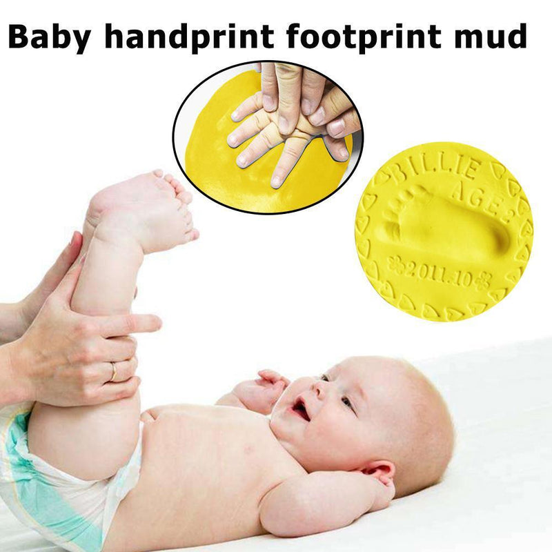 20g Baby Care Hand Foot Inkpad Soft Clay Washless Footprint Mud (Yellow) Newly