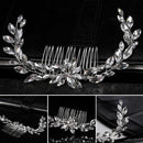 Clips Bridal Hair Ornaments Hair Combs Flower Hair Pin Leaf Crystal Tiara