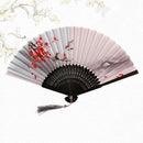 Chinese Style Bamboo Retro Silk Folding Fan Craft Party Favor Dance Hand Fans