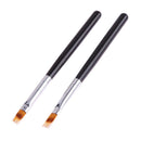 2PCS Nail Art Gel Pen Brush Drawing Painting Wood Handle Manicure Tool