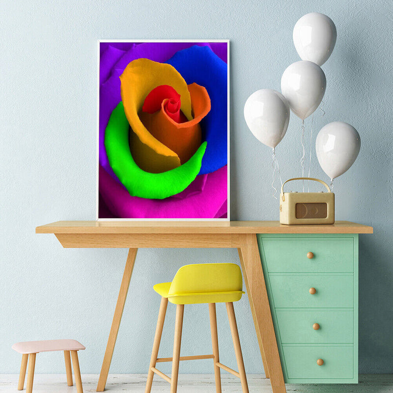 5D DIY Diamond Painting Color Flowers Full Drill Art Pictures Rhinestone Gift