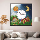 14CT Stamp Cross Stitch Canvas Day and Night Needlework Embroidery (G356)